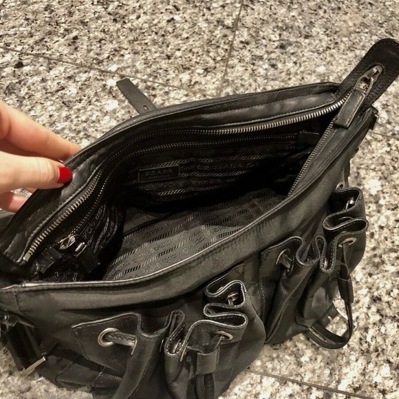 Prada Leather Flap and Nylon Bag - Picture 7 of 13